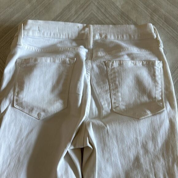 FRAME Denim Women’s Le Skinny de Jeanne White Stretch Ripped Jeans - Size 28 - Picture 7 of 9
